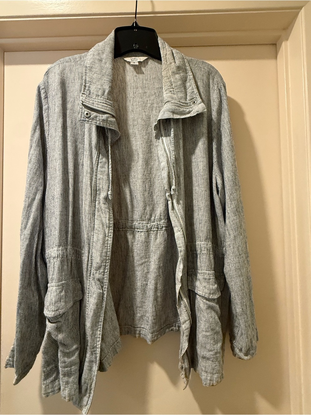 croft & barrow Light Gray Casual Utility Jacket